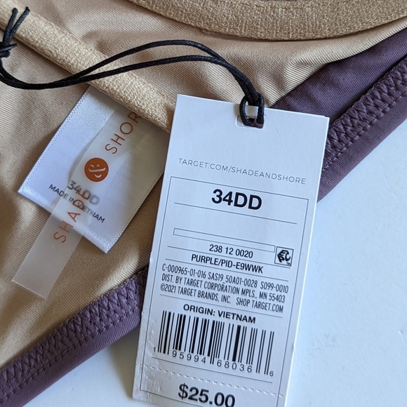 NWT Shade & Shore Mauve Bikini Swimtop - Picture 7 of 7